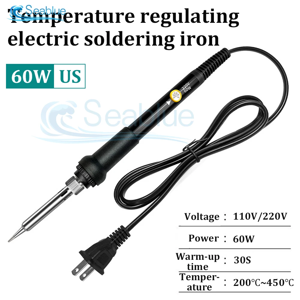 Electric Soldering Iron Adjustable Temperature Electronic Welding Repair Tools Welding Tools Welding Solder Rework Station 60W