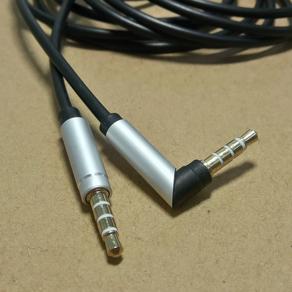 Jack 3,5 mm AUX-kabel Audiokabel 3,5 mm stopcontacten Luidsprekerkabel 4-polige hoofdtelefoon Auto MP3 AUX-kabel Verlengstekker