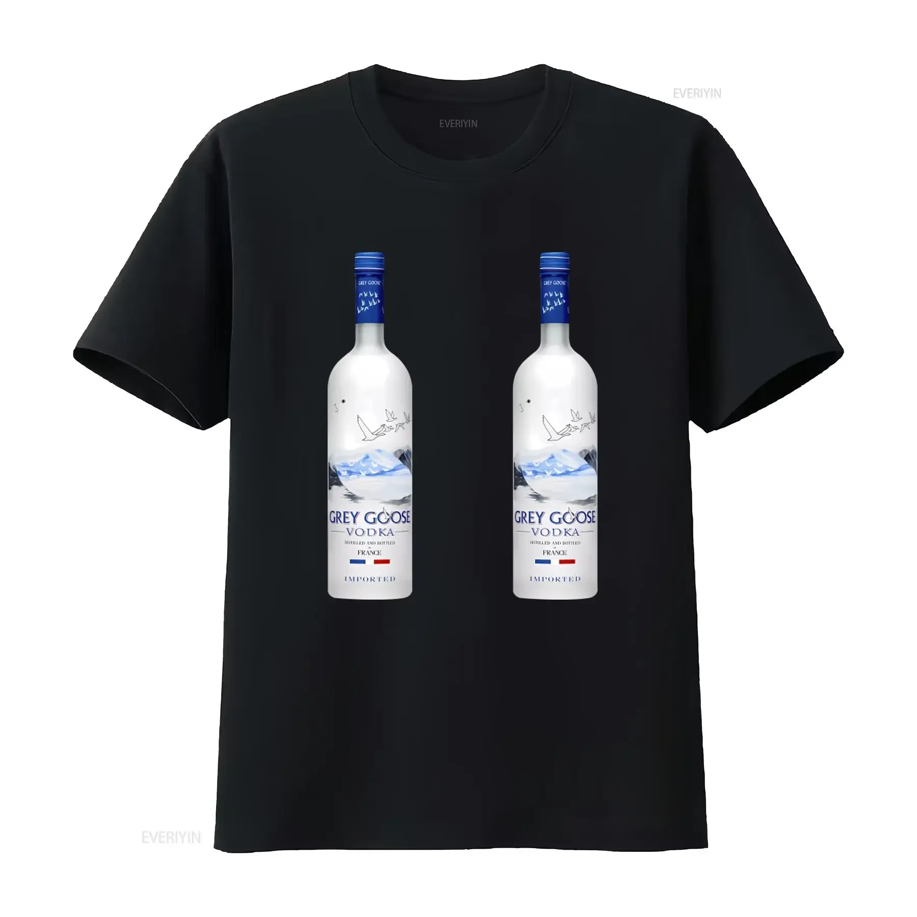 Y2K Heavy Cotton T Shirt Opium Drill Streetwear Fashion Underground Cool Punk Grey Goose Vodka Alcohol Drink Design vintage