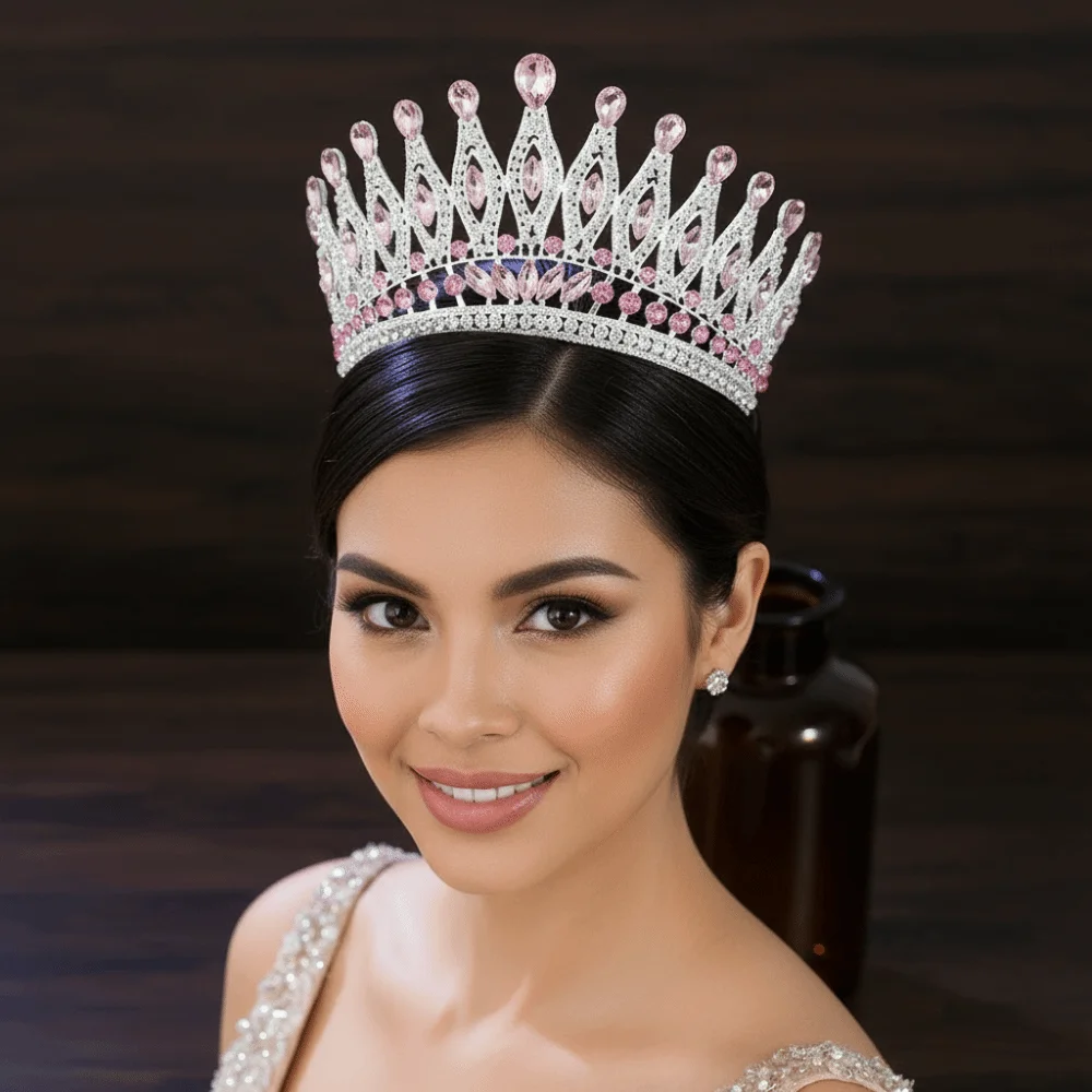 

Винтажная корона в стиле барокко, элегантная блестящая тиара в стиле Древней Греции, антикварный бронзовый головной убор, корона-тиара королевы, украшения для волос