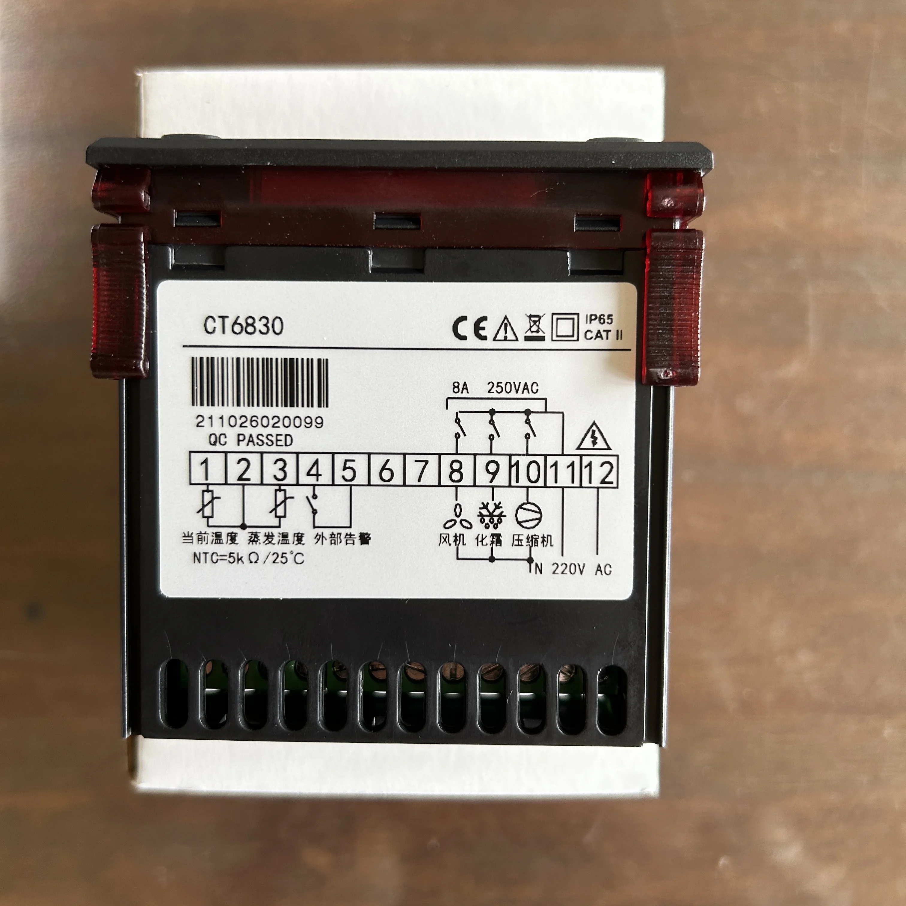 Thermostat  Electronic Temperature Controller CT6830 CT6831 Digital Panel AC 220V 380V 50HZ for Cold Room