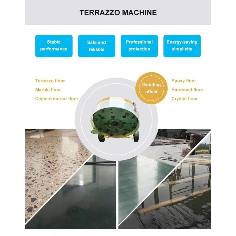 Factory Customized 220V 380V Small Industrial Home Use Concrete Floor Grinder Terrazzo Grinding Machine