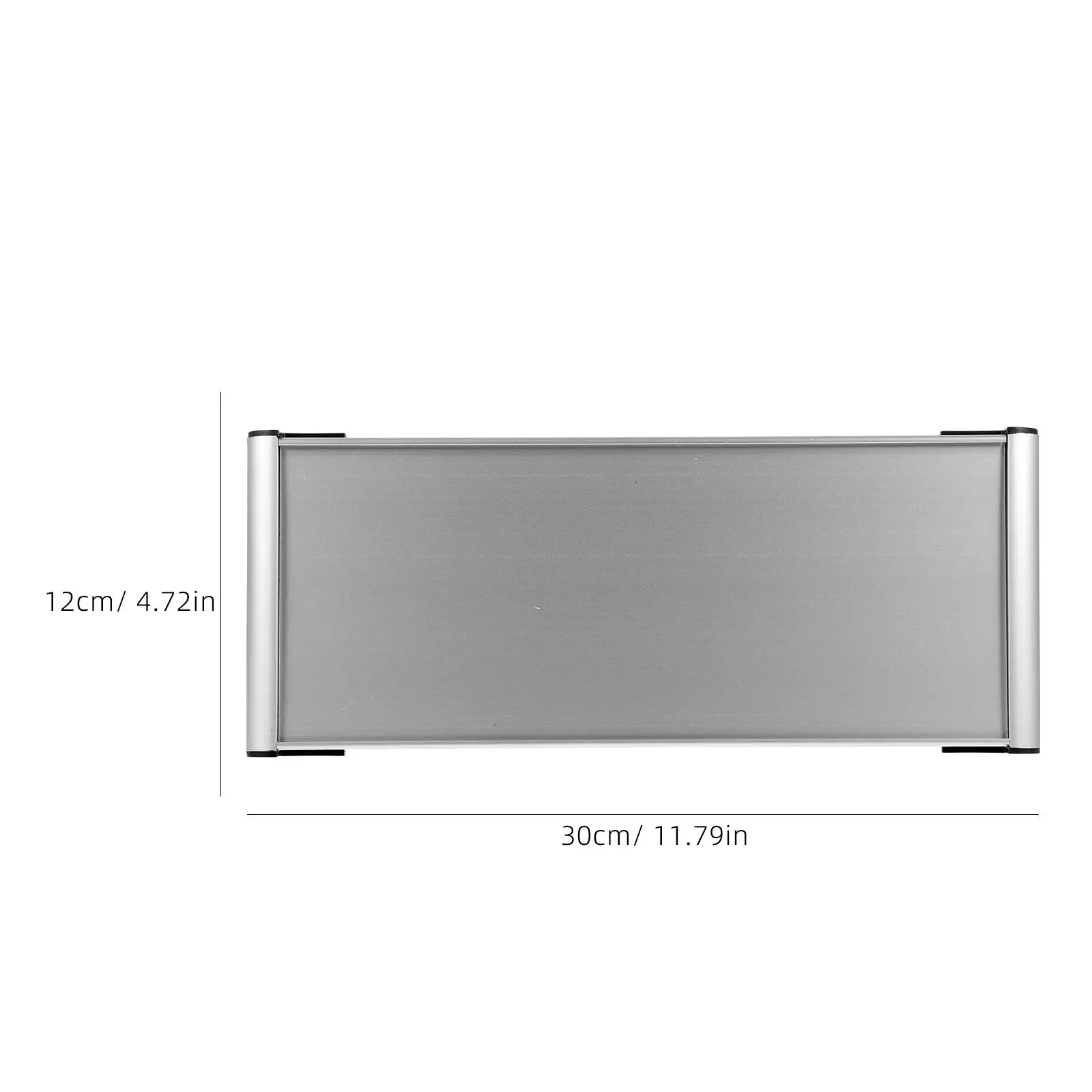 Aluminum Alloy 12x28 Name Plate For Doors Single Sided Slot Blank Sign Office Nameplate for Office Wall Mountable DIY Silver