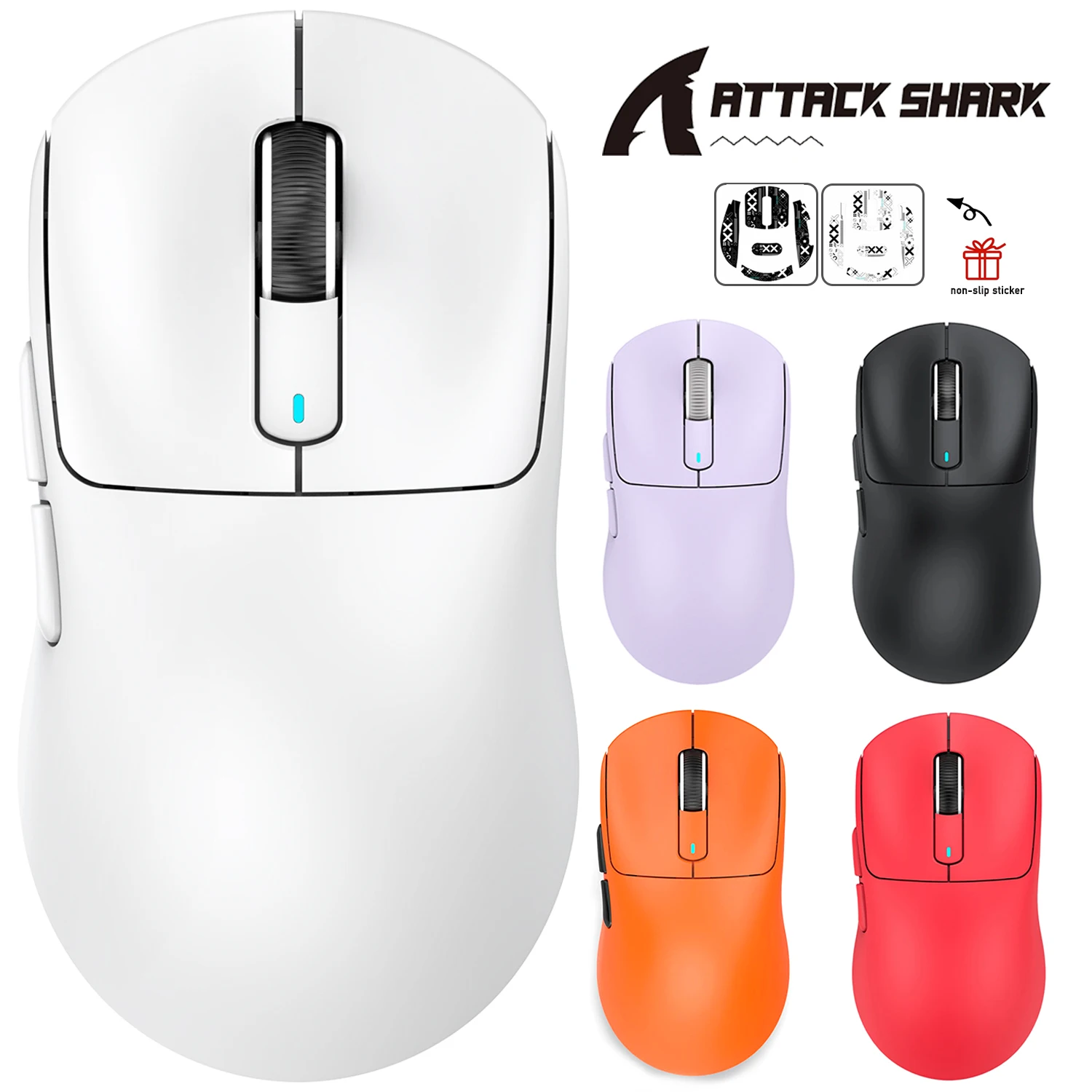 ATTACK SHARK X3 Wireless Bluetooth Mouse Lightweight PAW3395 26000dpi Tri-Mode Connection Macro Gaming Mouse for Win/Xbox/PS/Mac