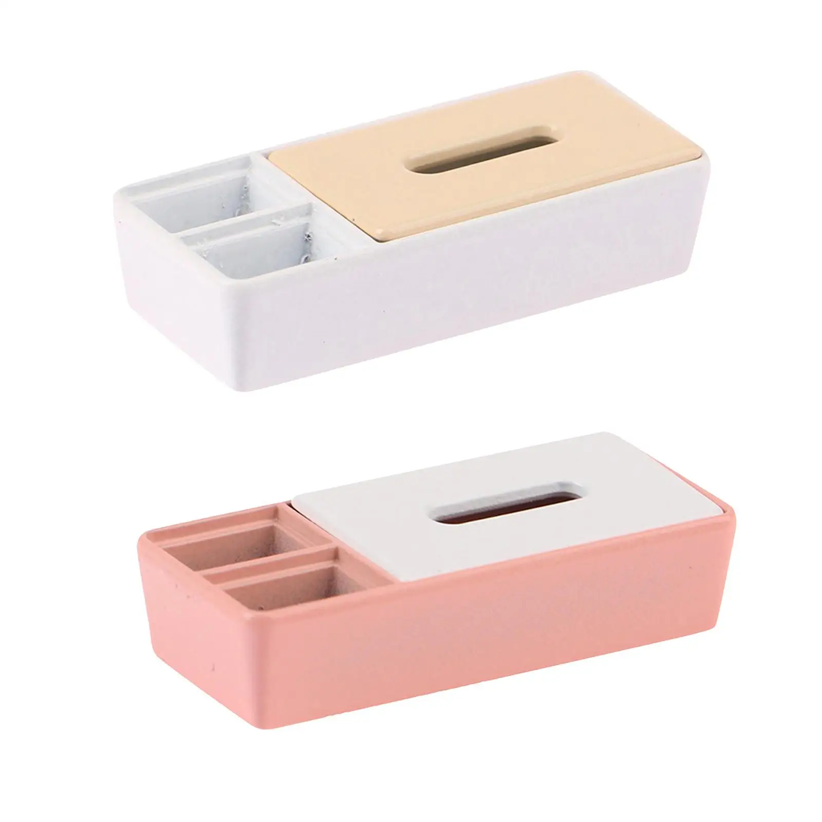 Copertura per scatola di fazzoletti per casa delle bambole in miniatura per comò da camera da letto, comodino, scrivania da ufficio, porta fazzoletti, modello di accessori per casa delle bambole