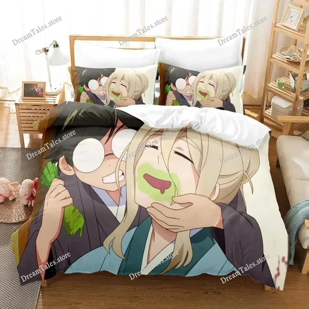 Anime My Master Has No Tail Bedding Set Boys Girls Twin Queen Size Duvet Cover Pillowcase Bed Kids Adult Home Textileextile