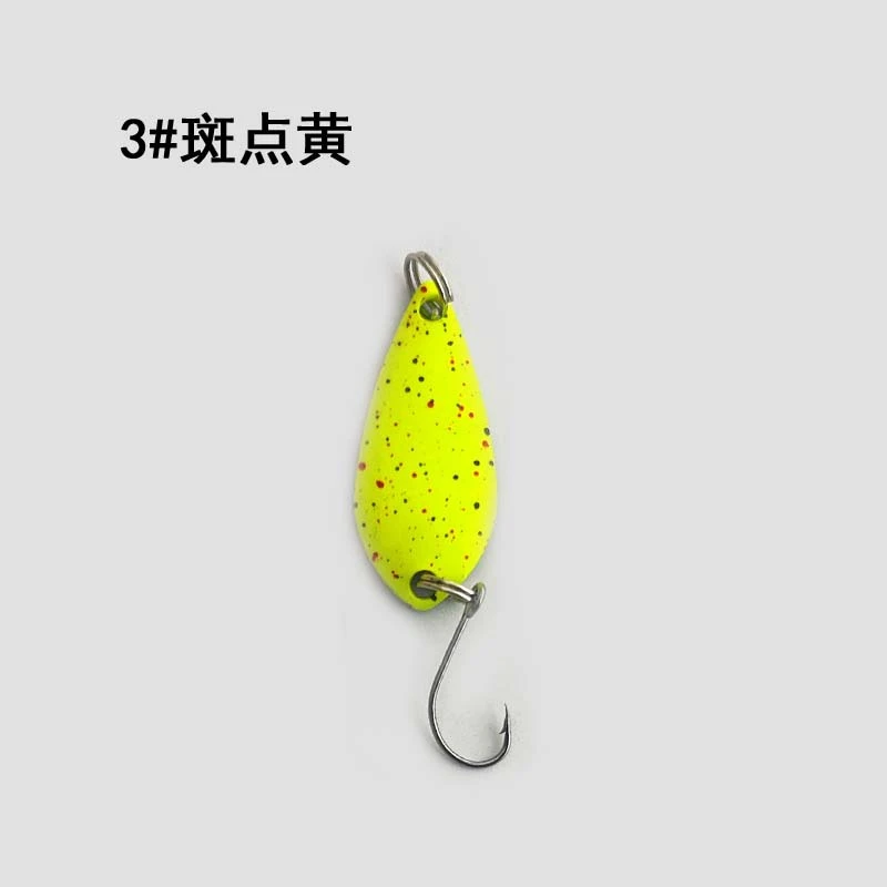 1pc 1.5g/2.5g/3.5g/5g Fishing Metal colorful Spoon Bait Hard Bait Metal Spinner Lure mini Bait for Trout Perch Single Hook Pesca view 4