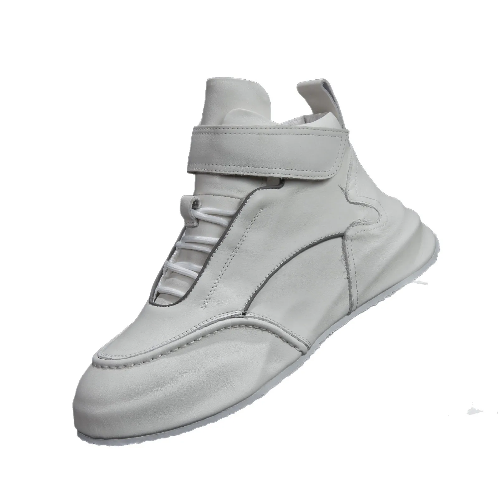 Brand Men Casual Shoes Genuine Leather Flats Solid Slip On Platforrm Shoes For Man Boots Add Fleece Vintage Luxury Designers