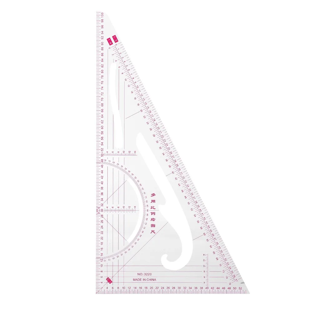 4Pcs Precision Clear Transparent Curve Ruler Set Multi-Function Shaped Design French Curve Ruler Sewing Ruler Kit For Tailors