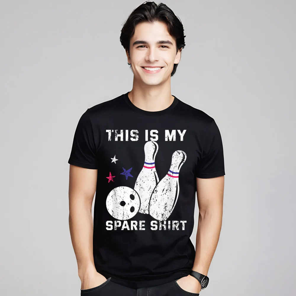 Camiseta divertida de Bowling Free Time Bowler de algodón puro para mujer, camisetas y camisetas especiales para el Día de Acción de Gracias, camisetas de cuello redondo locas