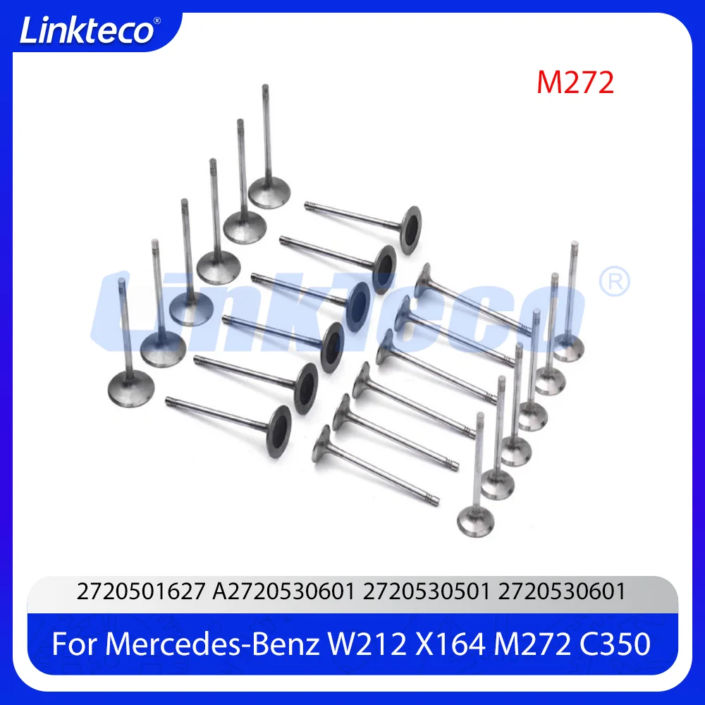Engine 24pcs Intake Exhaust Valve Kit Fit 2.5 3.0 3.5 LM272 DOHC V6 V8 For Mercedes-Benz C350 CLC350 E350 S350 GL450 3.5 04-16L