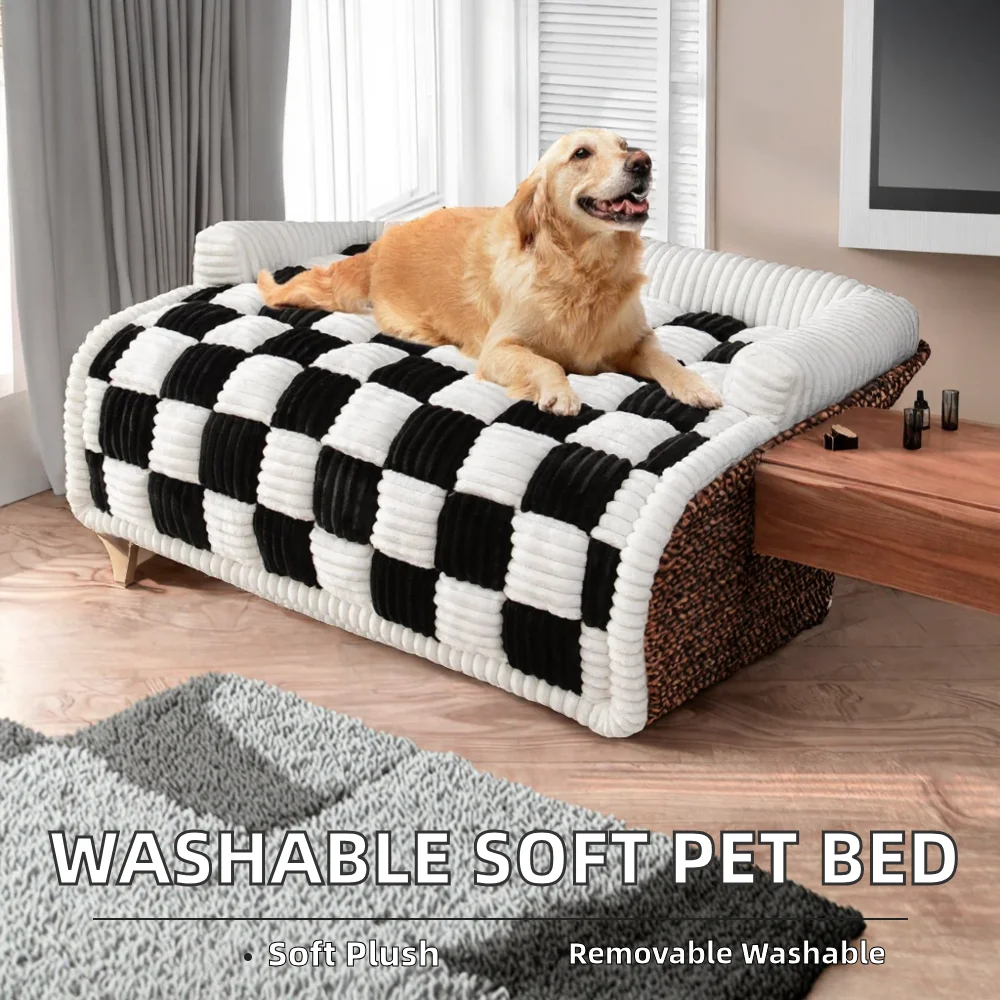 Washable Thickened Luxury Dog & Cat Bed Blanket Warm Plush Soft Fluffy Breathable High Quality