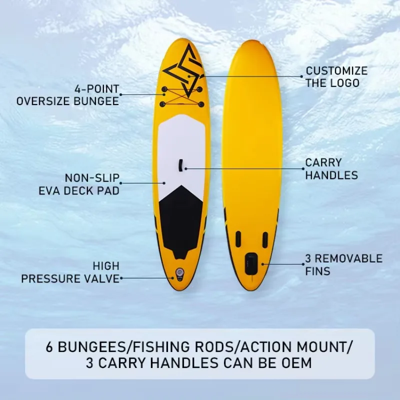 

Drop Stitch Inflatable SUP - EVA Non-Slip Deck Stable Paddle Board Kit