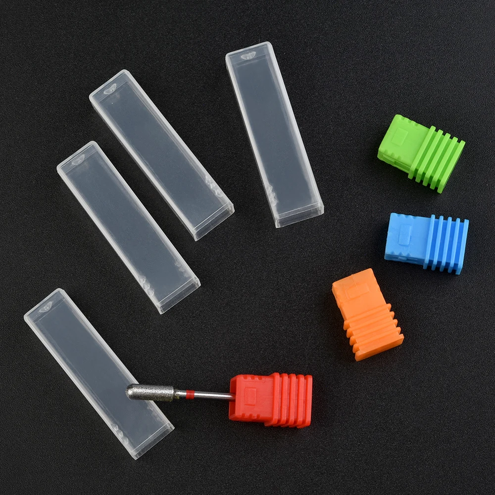 Nail Drill Bits Holder Storage Box Case for Manicure Drill Bit Empty Container Milling Cutter Display Box Nail Art Tools