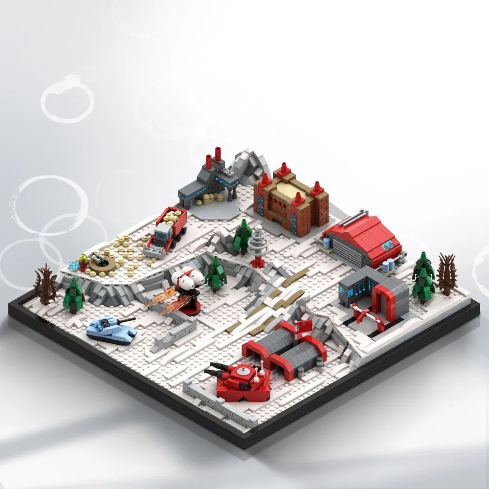 Jeu classique Red Alert, base militaire, blocs de construction, jouets, commandement, conquête, ensembles de briques, cadeau