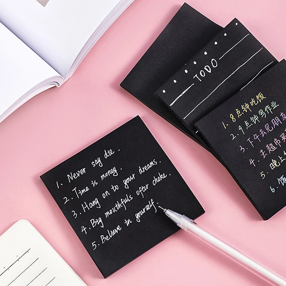 

8pcs Pocket Memo Adhesive Note Pads For School Office Home Bulk Strong Stickiness Smooth Writing