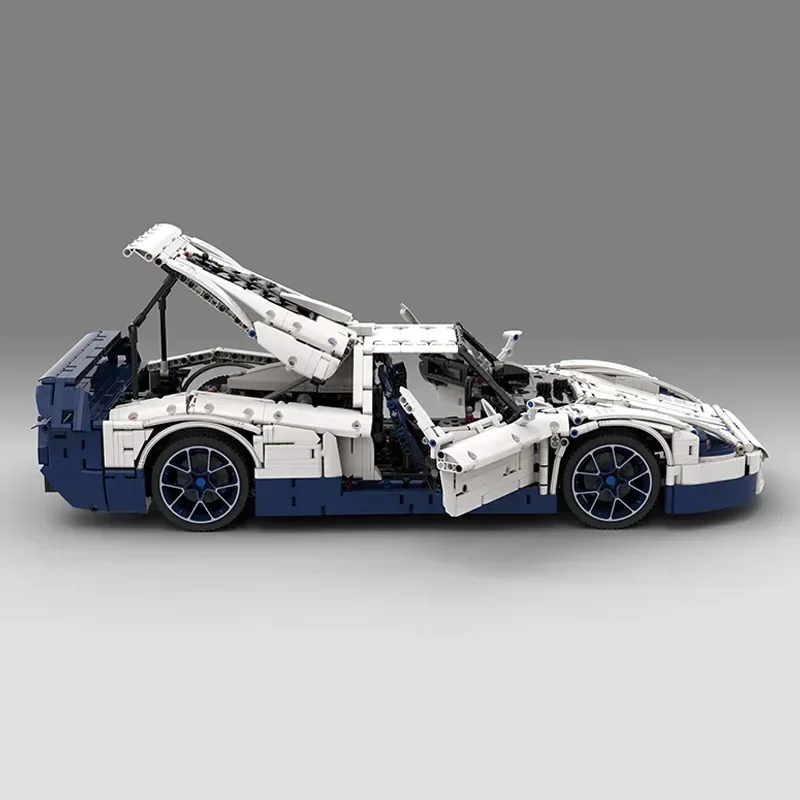 City Car Model Moc Building Bricks  Speed Champion White MC12 Technology Modular Blocks Gifts Christmas Toys DIY Sets Assembly