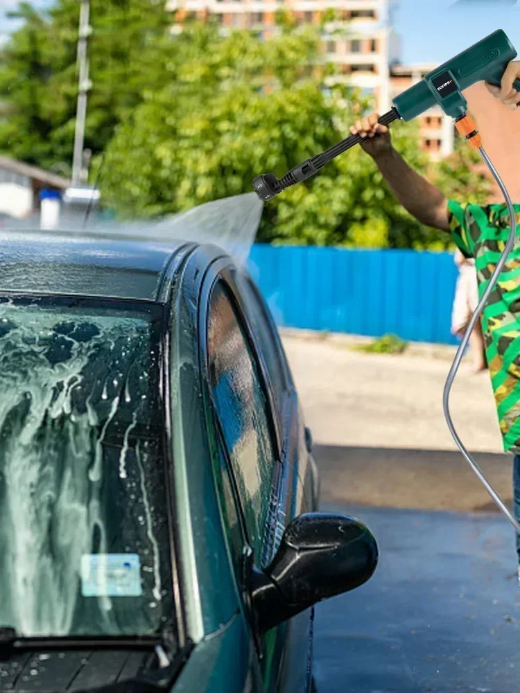 YOFIDRA 200Bar Borstelloze Hogedrukreiniger Pistool Elektrische Autowasser Tuinsproeier Reinigingsgereedschap voor Makita Accu's - afbeelding 2
