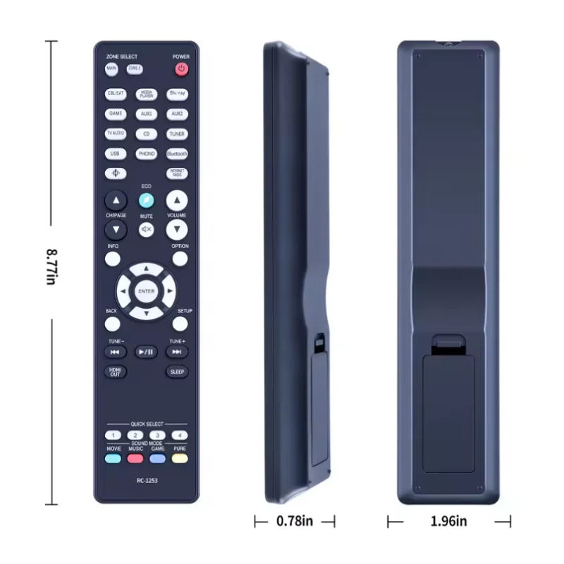 RC-1253 replacement remote control, suitable for Denon network stereo receiver DRA-800H DRA-800