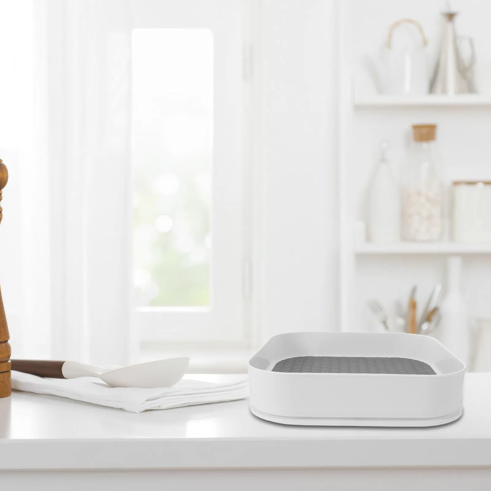 

Вращающаяся кухонная подставка для хранения, сверхпрочная пластиковая подставка для специй, органайзер-вертушка для приправ на столешницу/в кладовую