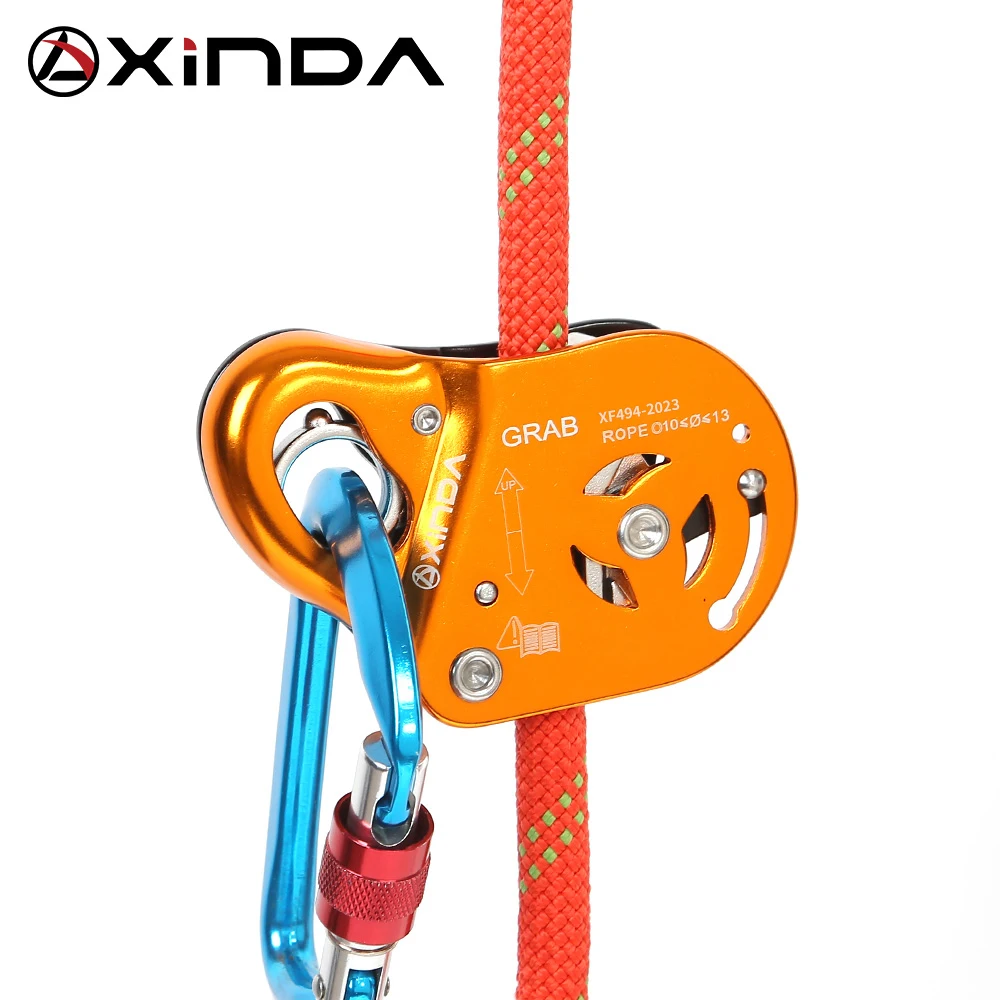 XINDA Rock Climbing Asending & Descending Safety Equipment Removable Rope Gripper Automatic Lock Anti Fall Protctive Gear