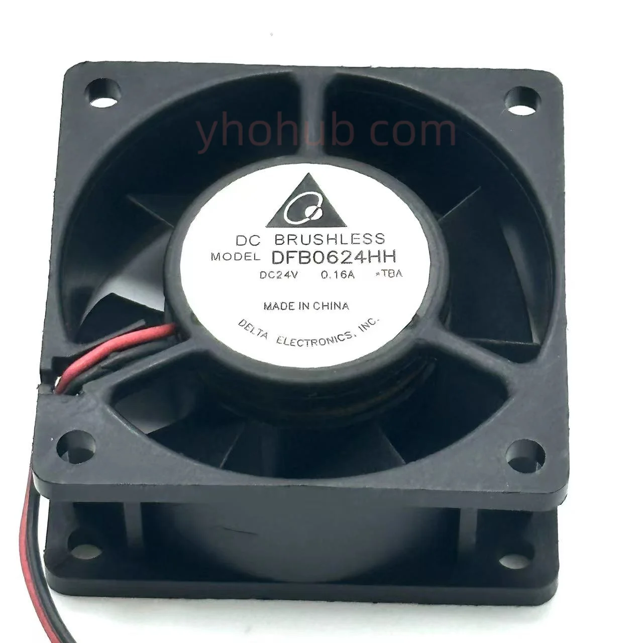 

Delta Electronics DFB0624HH DC 24V 0.16A 60x60x25mm 2-Wire Server Cooling Fan