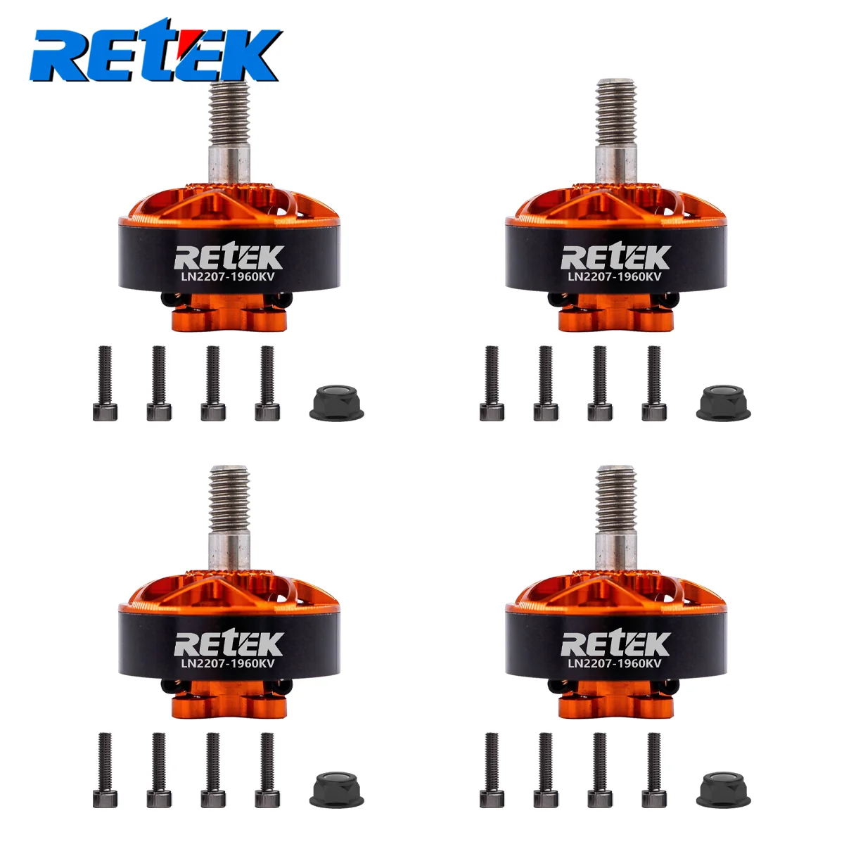 4 Stück RETEK LN2207 4S-6S 1960KV 2300KV Bürstenloser Motor für FPV Racing RC Drone DIY-Teile