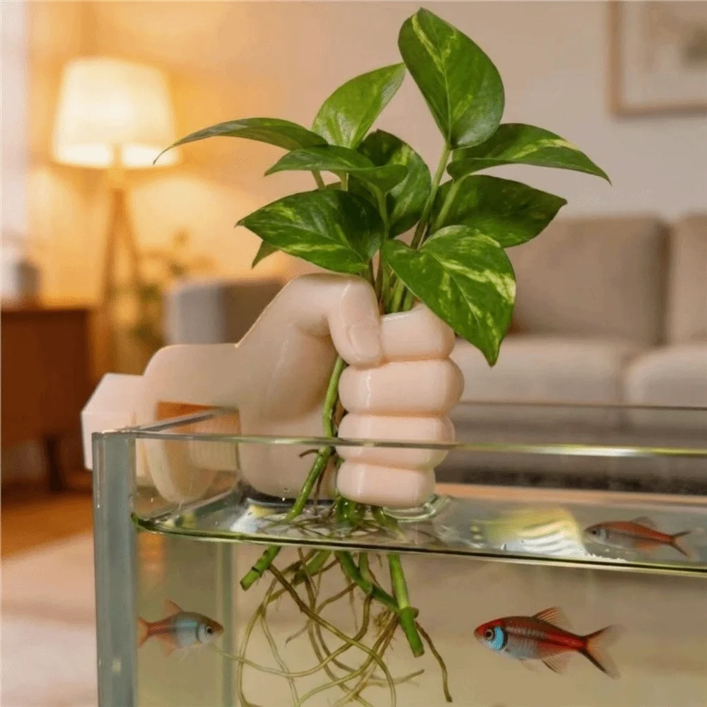 Unique Design Hydroponic Plant Stand Plant Bracket Funny Arm Plant Holder Decoration Ornaments Water Growns Plant Holder