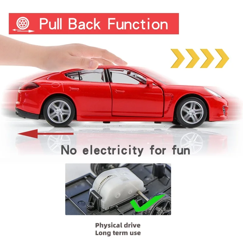 Porsche Panamera Turbo Coupe Simulation Diecast & Toy Vehicles Pull Back Car RMZ city 1:36 Alloy Car Model Gifts For Children
