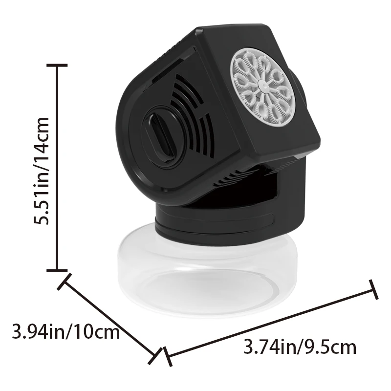 ماكينة فقاعات دوارة ذات 10 فتحات 90 ° لعبة خارجية للأطفال من الوالدين والطفل بدون بطارية ومياه فقاعية #6