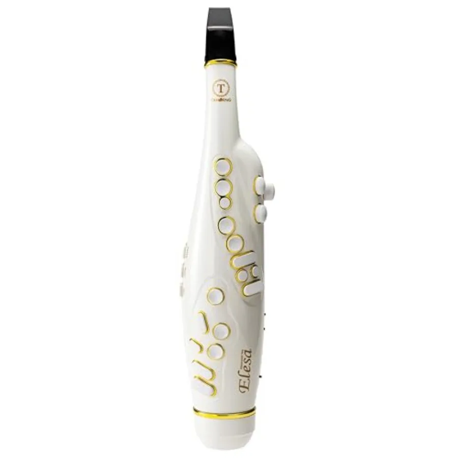 Elesa Electronic Saxophone Digital Wind Instrument with Bluetooth in White for Music Practice and Performance High-Quality Soun