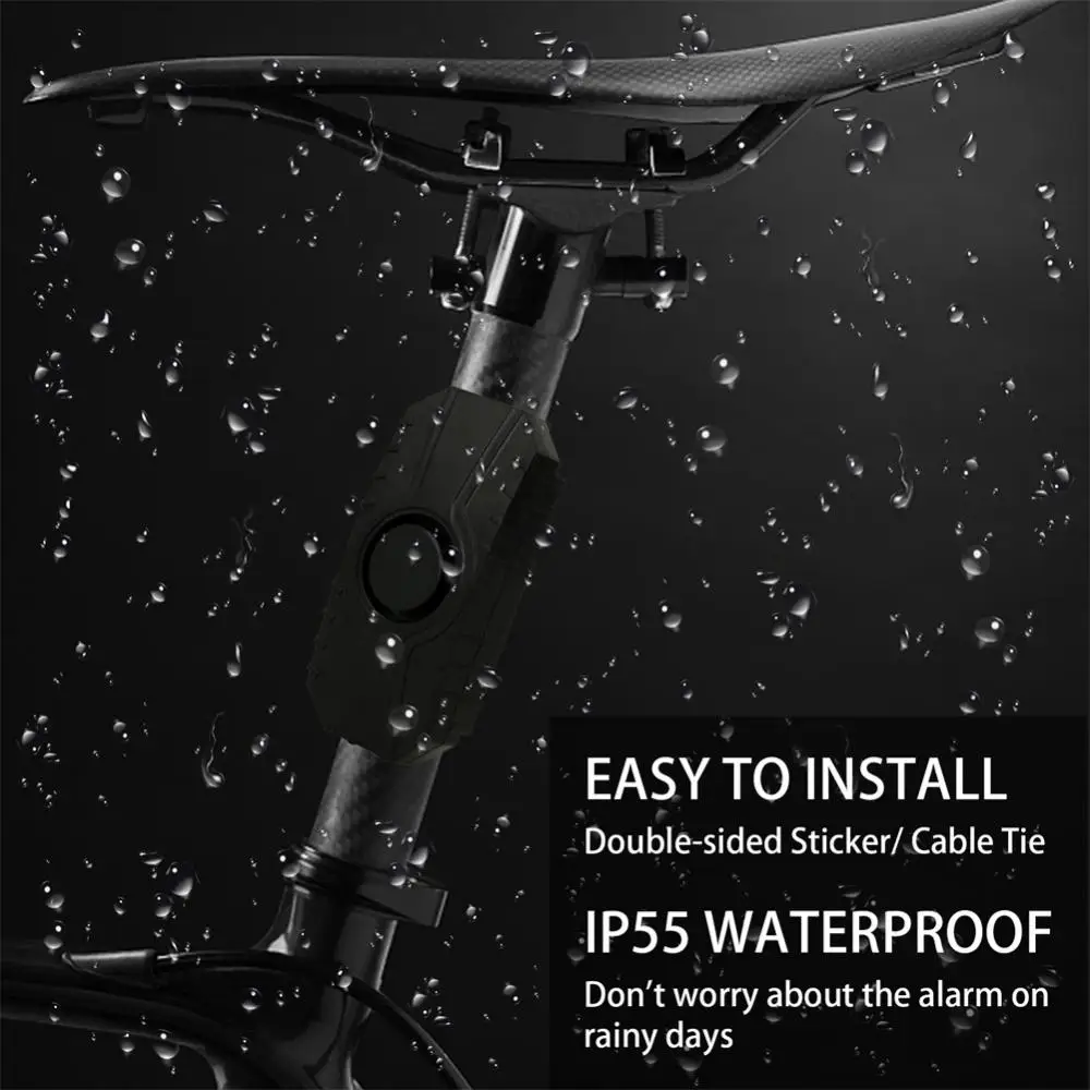 Waterproof Motorcycle Alarm Bike Anti-Theft Alarm Wireless Remote Control Security Alarm 113dB Electric Car Alarm