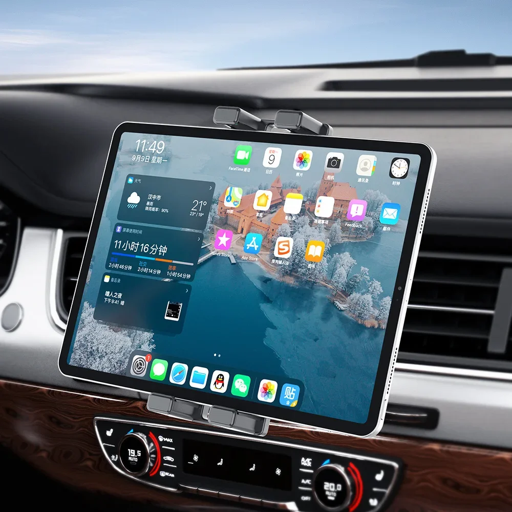Auto-Tablet-Halterung 360° Drehbar Universell Einstellbare Lüftungsschlitz-Halterung für iPhone iPad Air Mini Samsung Fold Xiaomi Tablets