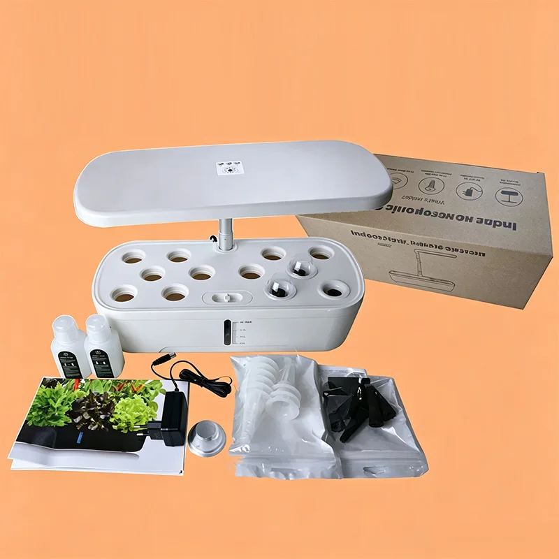 Smart Indoor Hydroponic Growing Box, Home-Use Soilless Cultivation System, LED Plant Growth Lights, Seedling Supplementary Light