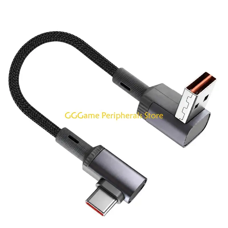 U55B Type C Charging and File Transfer Cable, 66W Woven USB-A Cord for Car, Desk and Backup Battery Use in Daily Charging