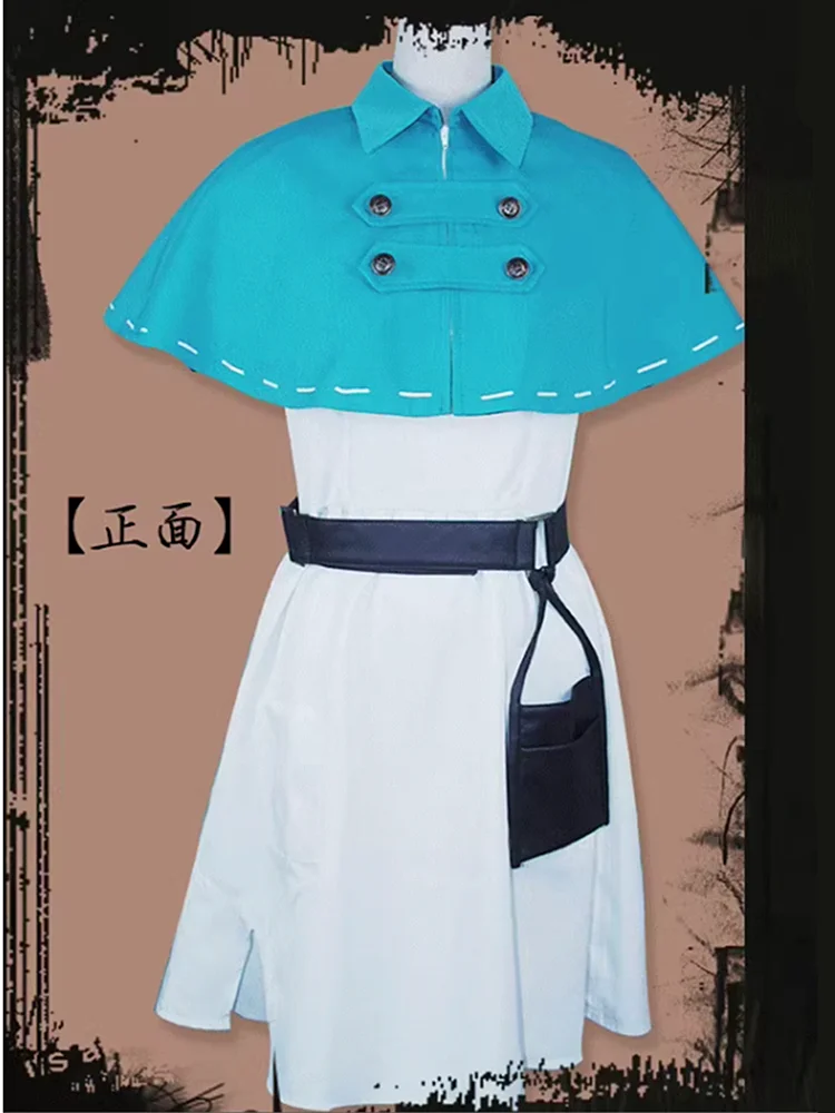 

Doctor Emily Dyer Cosplay Game Identity V Anime Firefly Blue Fishtail Dress Uniform Role Play Clothing Halloween Suit Sizes S-XL
