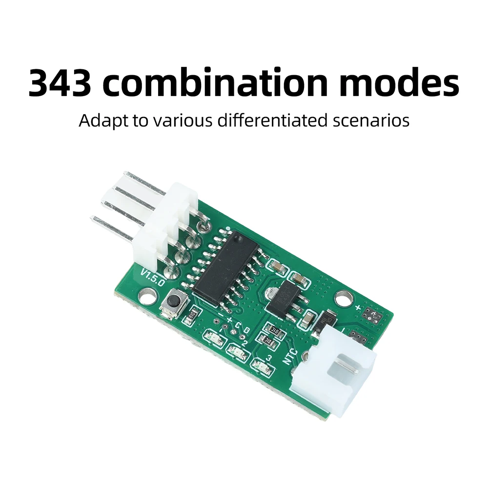 5/12V 4-Wire PWM Fan Temperature Controller Smart Fan Temperature Controller with Multiple Operating Modes