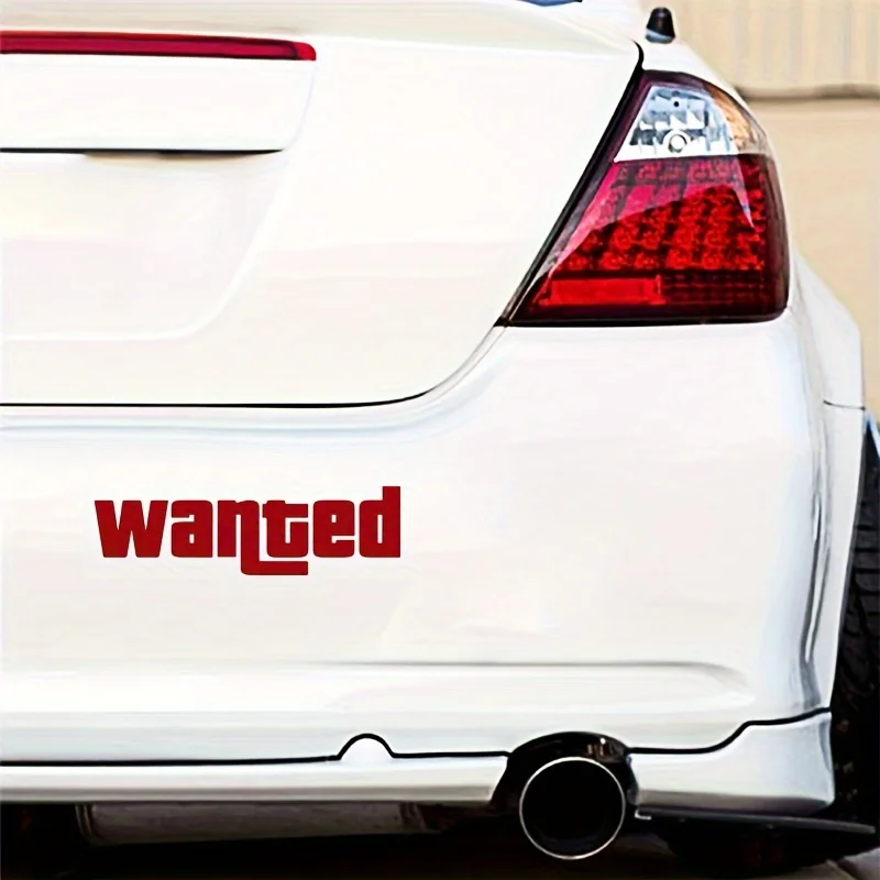 Fashion Windshield Wanted Car Window Sticker Auto Moto Safety Signs Car Decals Decoration Sticker