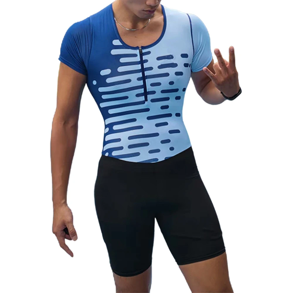 Men Run Sleeveless Tights Man Track & Field Fast Running One Piece Suit Speed Running Outfit