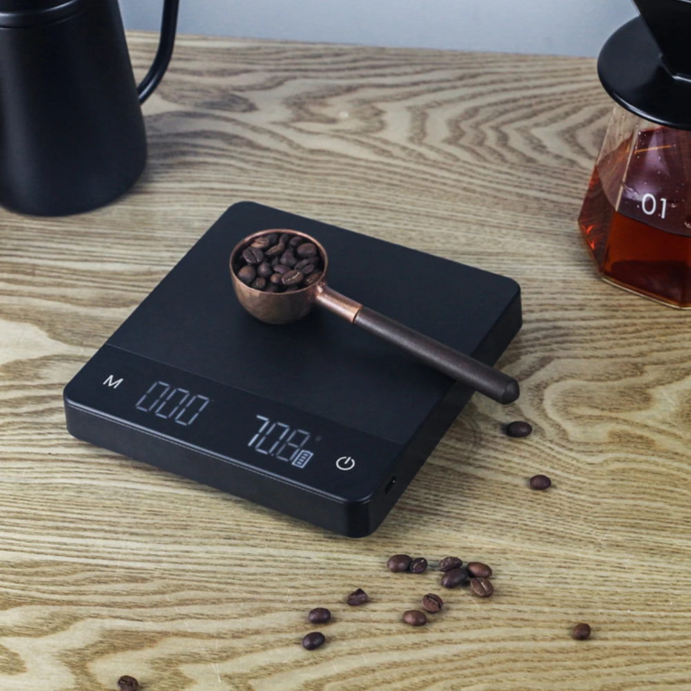 

Digital Coffee Scales With Timer Usb Rechargeable High-precision High-definition Night Vision Espresso Scale