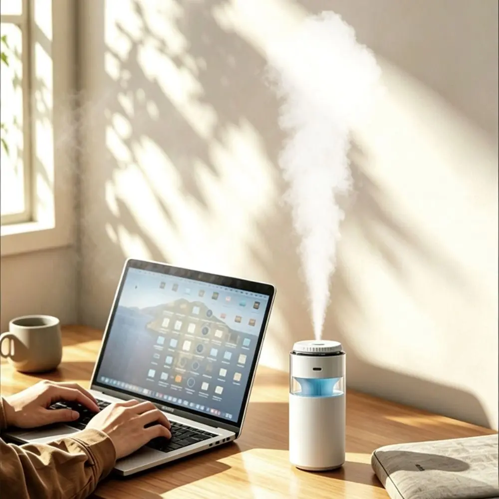 Rechargeable Mini Humidifier USB Rechargeable Multi-Color Night Light Portable Humidifier 2 Mist Modes Colorful Night Light
