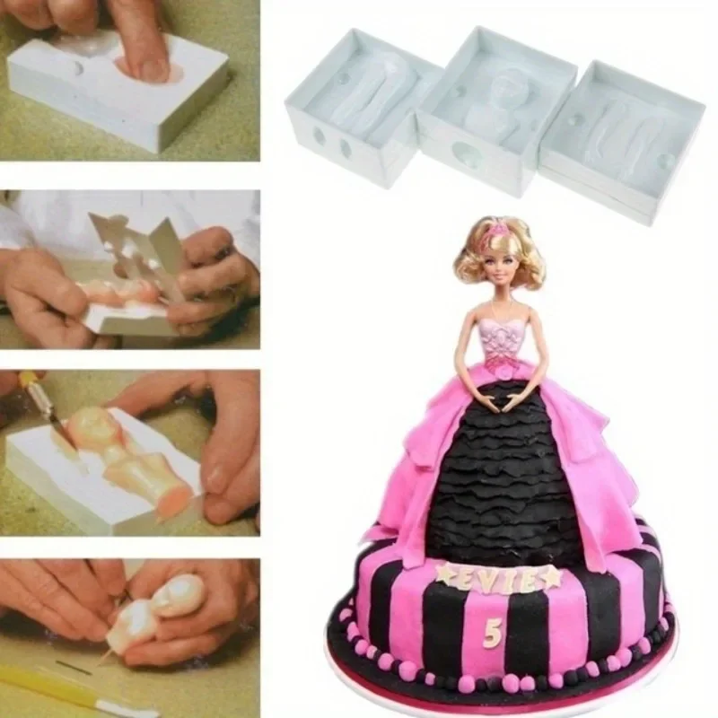 2026 3Parts/Set Handmade Creative Molds 3D Human Shape Cake Mold Fondant Cake Decorating Gum Paste Baking Tool Stencil Fondant