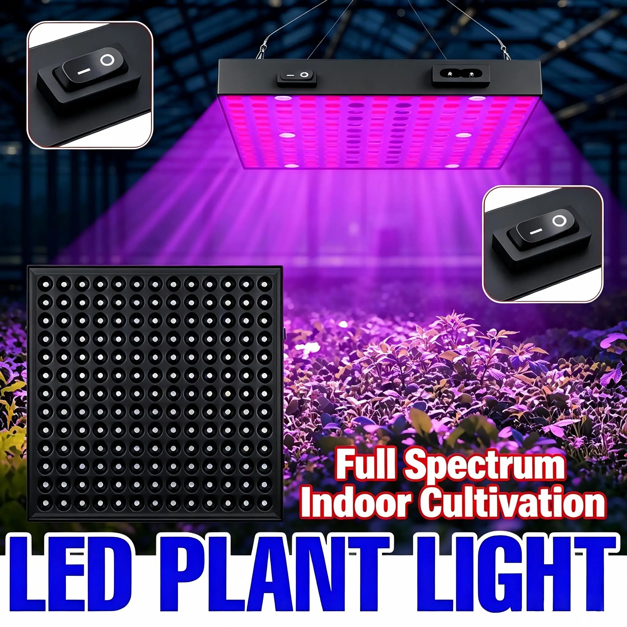 100W 50W LED Quantum Board Grow Light Full Spectrum Plant Lamp UV For Indoor Flower Vegetables Tomato Cultivation Fill Lighting