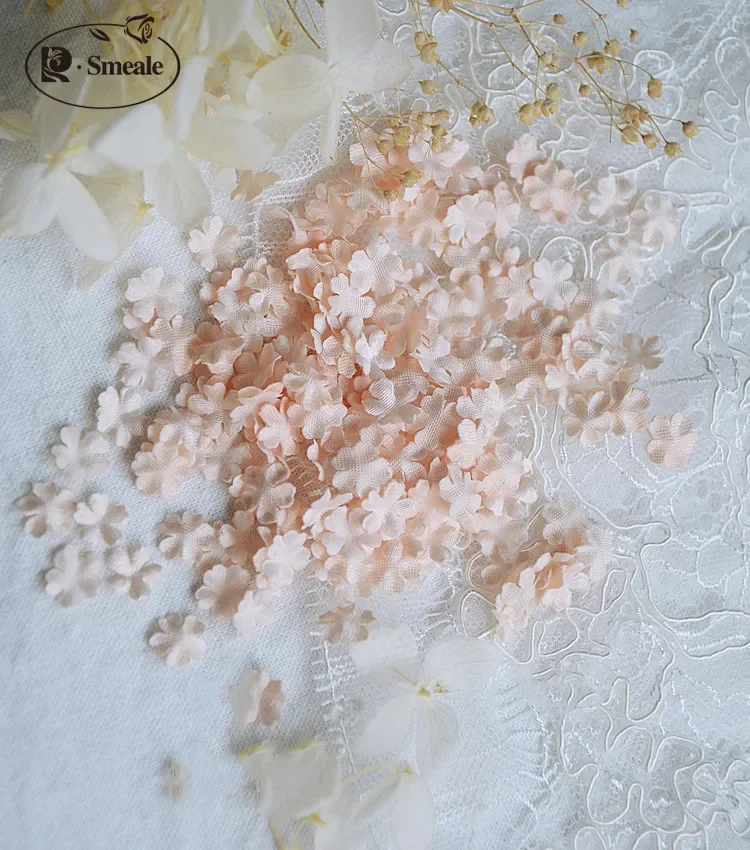 100-200PCS Diameter 0.9CM Mini Flowers! Doll Wedding Handmade Materials Bridal Headdress Accessories Petals Embellish Flowers