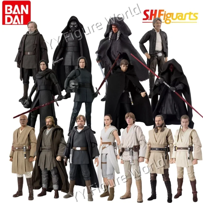 bandai-original-shfiguarts-shf-star-wars-luke-skywalker-obi-wan-kenobi-anakin-jinn-action-figure-anime-giocattoli-modello-da-collezione