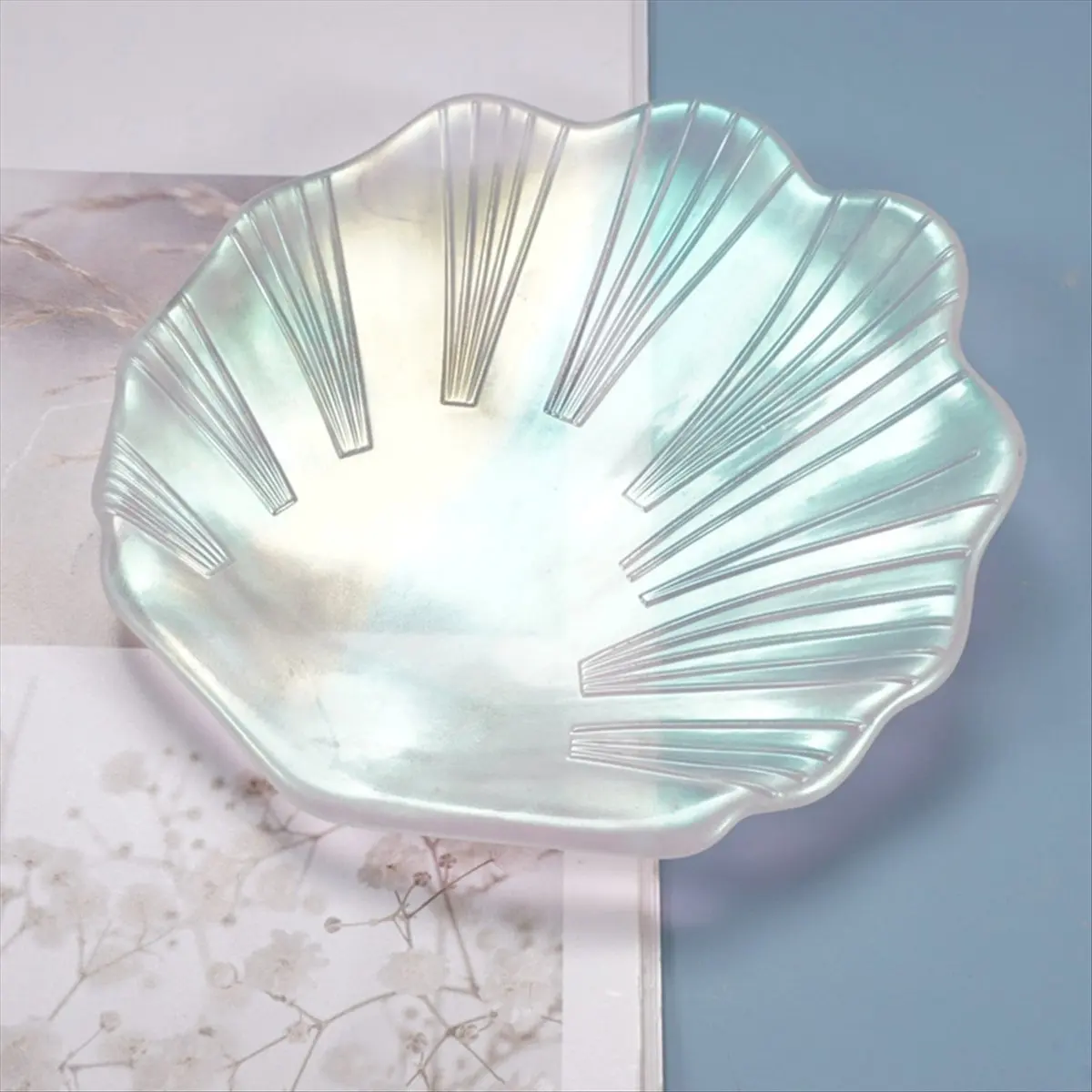 AA77 NEW Shell-Shaped Soap Dish Tray Silicone Mold Casting Mould for DIY Decorative Holder Storage Arts Craft