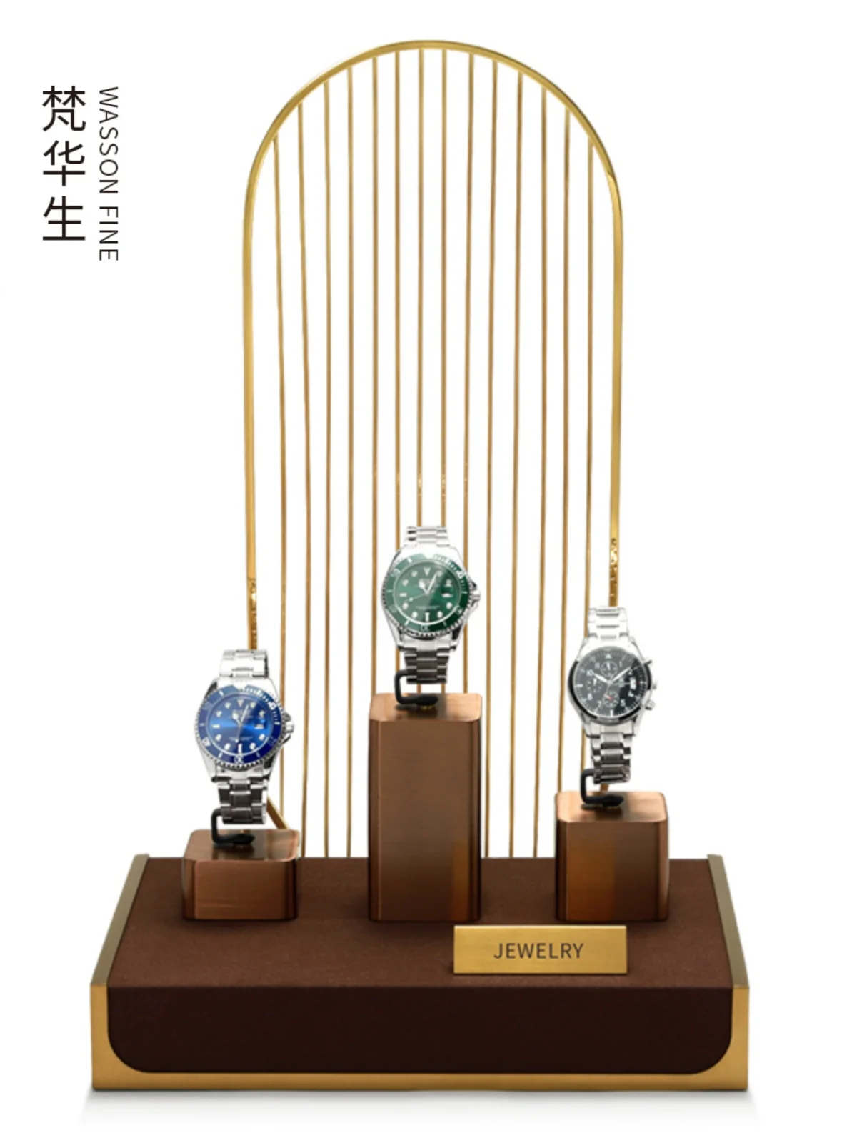 New watch display props, display windows, watch display racks, high-end metal vertical watch storage brackets