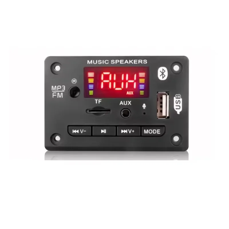 2×25W BT Class D Amplifier Board Audio Decoder FM MP3 USB AUX Recording DIY Speaker PCB ****