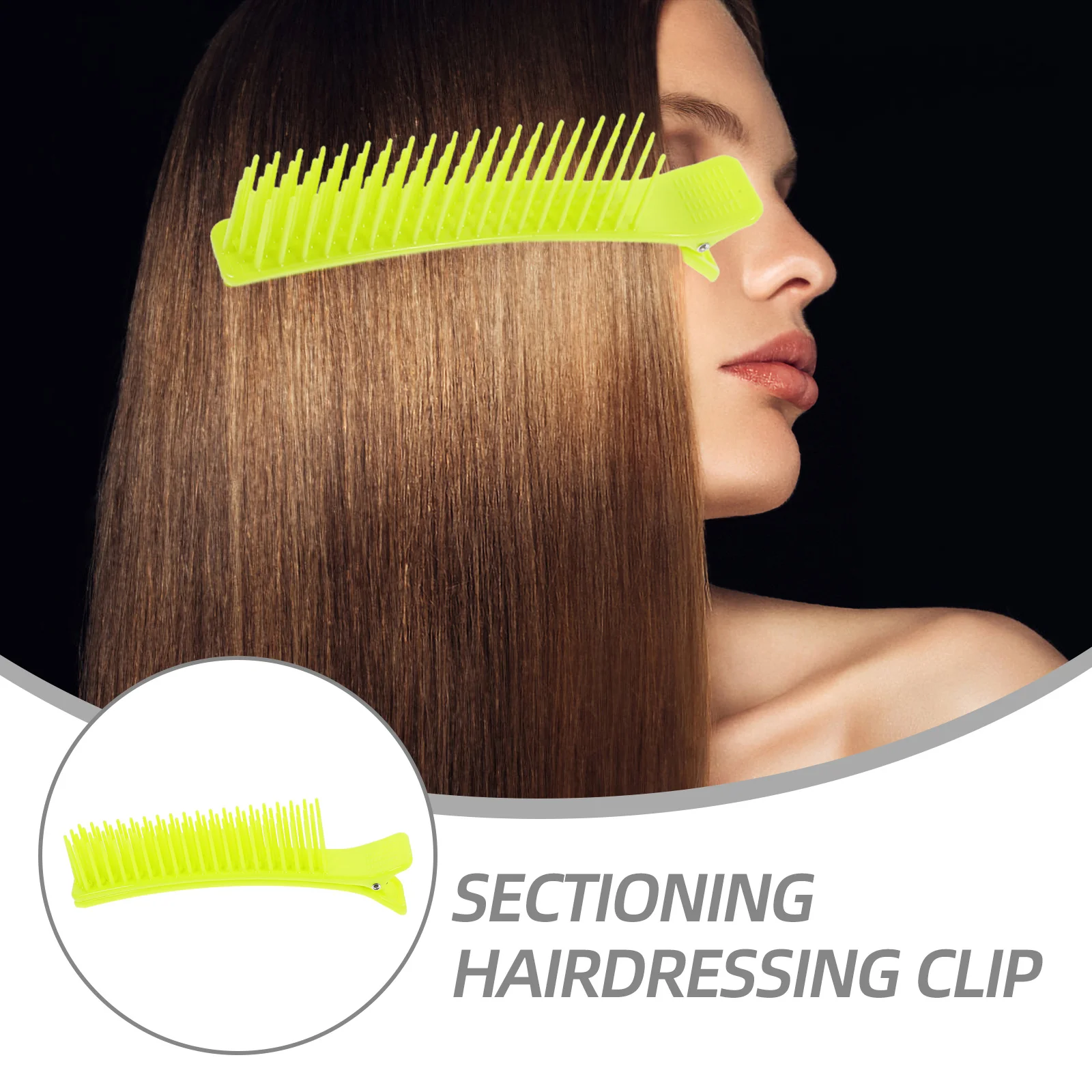قطعتان من مشابك تصفيف الشعر الاحترافية لتصفيف الشعر في صالونات التجميل خفيفة الوزن ومحمولة ومتعددة الاستخدام ومشبك مصفف الشعر
