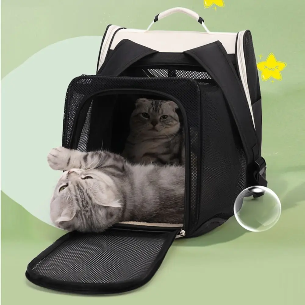 

Expandable Pet Backpack Carrier Creative Breathable Dog Carrier Bag Zipper Lightweight Pet Carrying Backpack Pets Supplies